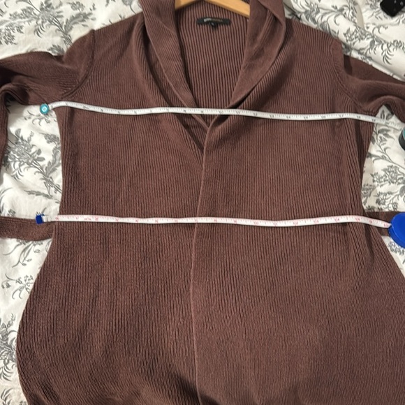 BCBG Long Open Hooded Cardigan - Picture 5 of 7